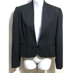Vintage Steven Michaels Jacket/Blazer 11 Blk Cropped Classic Business Office